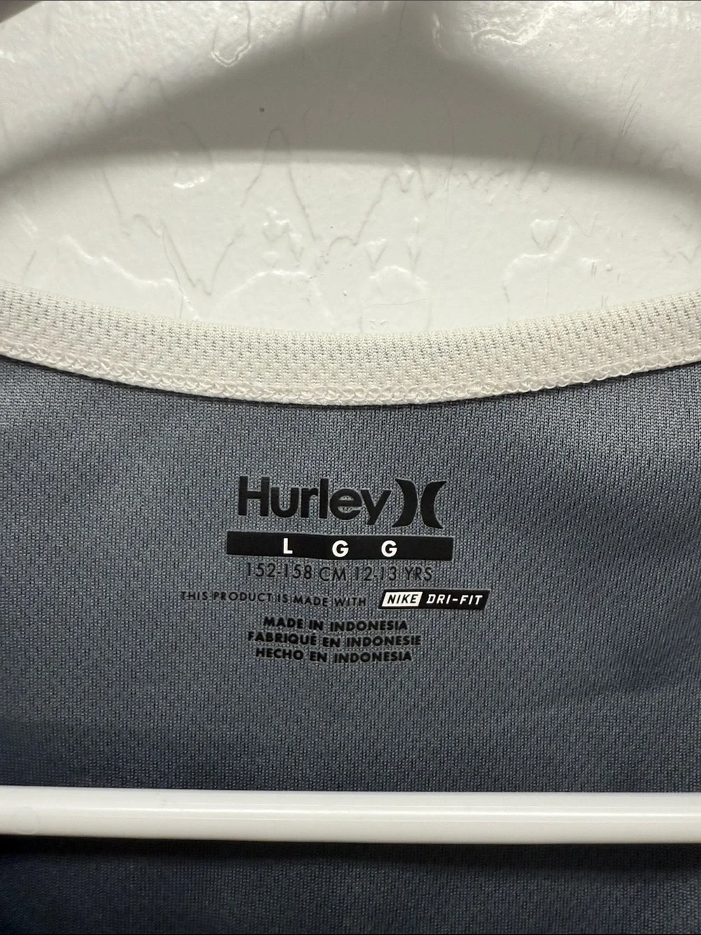 Hurley Black Tank Top with White Logo Trim